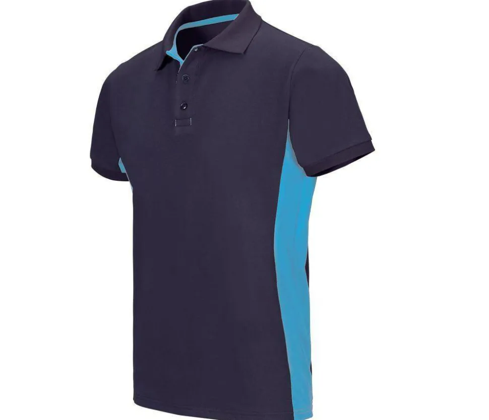 VELILLA V5504 - POLO BICOLORE MANCHES COURTES