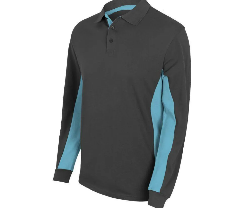 VELILLA V5514 - POLO BICOLORE MANCHES LONGUES