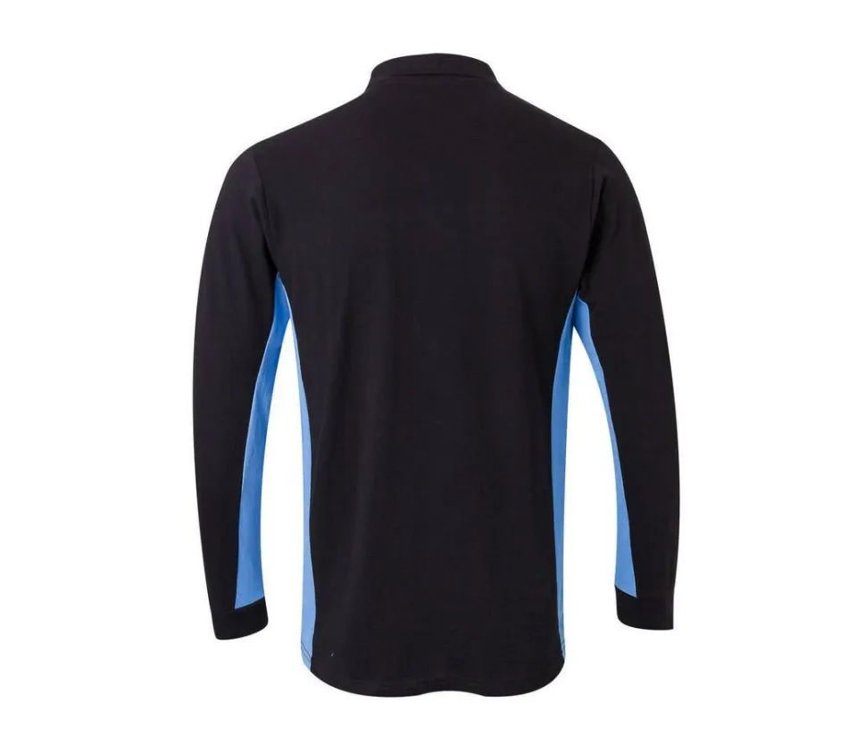 VELILLA V5514 - POLO BICOLORE MANCHES LONGUES