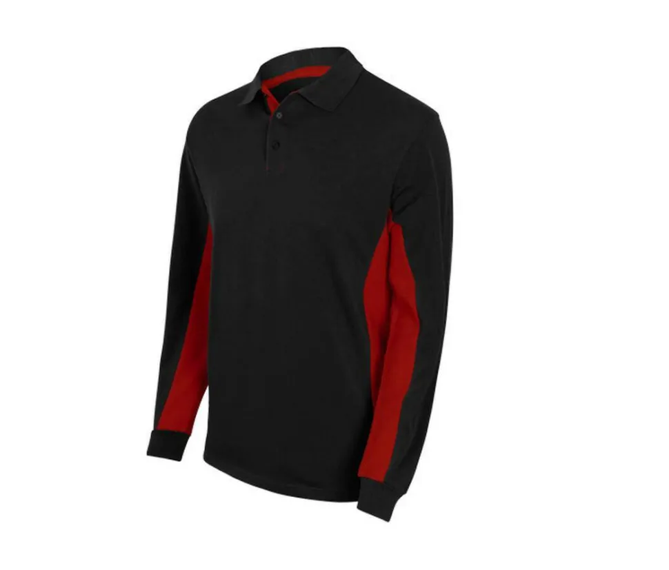 VELILLA V5514 - POLO BICOLORE MANCHES LONGUES