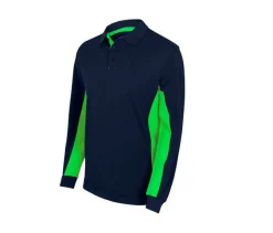 VELILLA V5514 - POLO BICOLORE MANCHES LONGUES