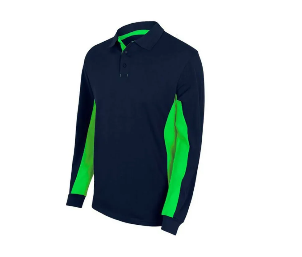 VELILLA V5514 - POLO BICOLORE MANCHES LONGUES