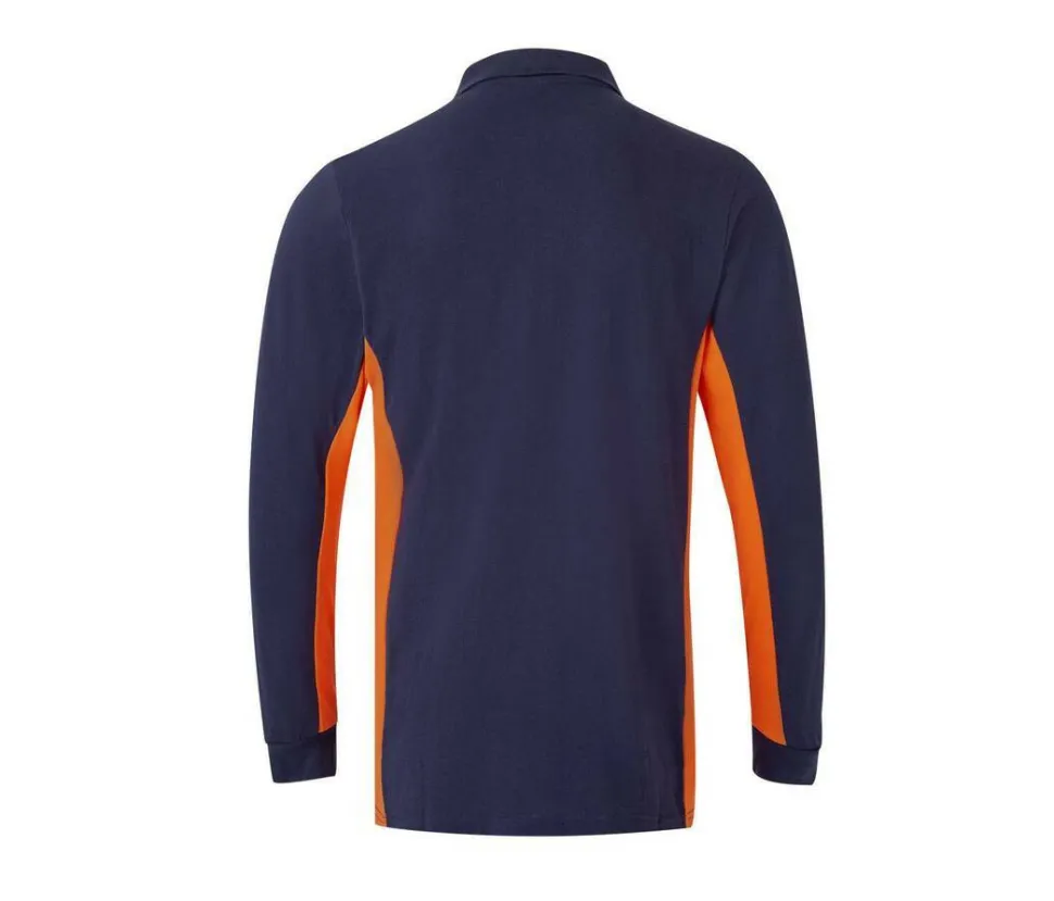 VELILLA V5514 - POLO BICOLORE MANCHES LONGUES