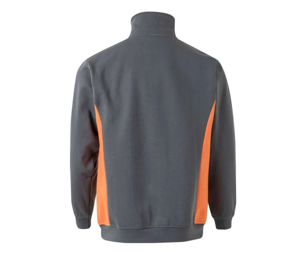 VELILLA V5704 - Sweat bicolore col zippé