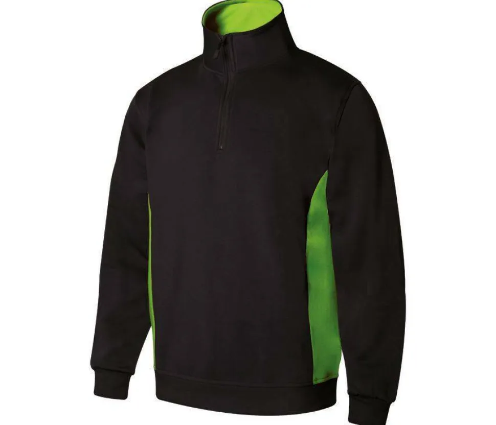 VELILLA V5704 - Sweat bicolore col zippé