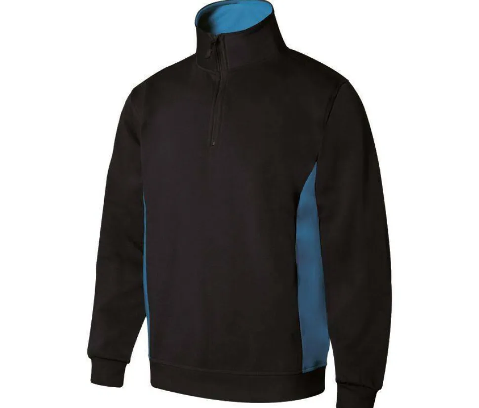 VELILLA V5704 - Sweat bicolore col zippé