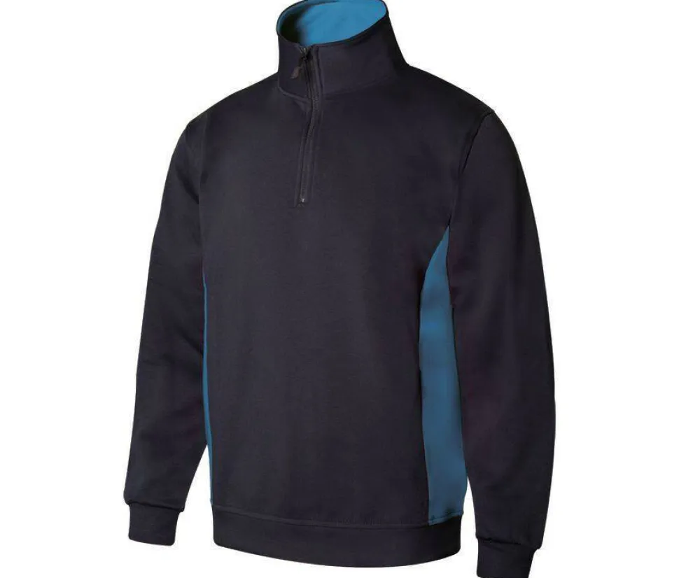 VELILLA V5704 - Sweat bicolore col zippé