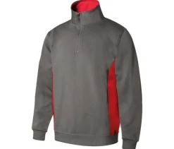 VELILLA V5704 - Sweat bicolore col zippé