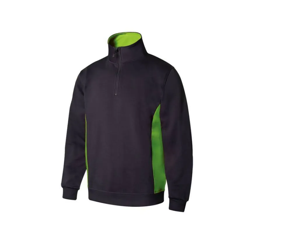 VELILLA V5704 - Sweat bicolore col zippé