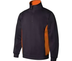 VELILLA V5704 - Sweat bicolore col zippé