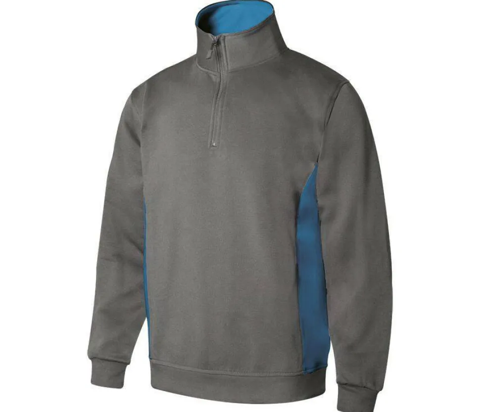 VELILLA V5704 - Sweat bicolore col zippé