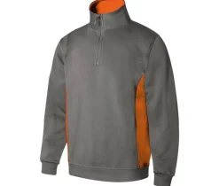VELILLA V5704 - Sweat bicolore col zippé