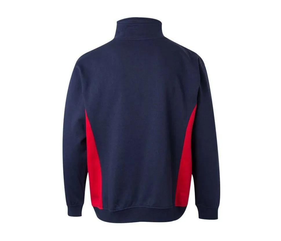 VELILLA V5704 - Sweat bicolore col zippé