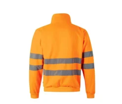 VELILLA V35702 - SWEAT COL ZIPPÉ HAUTE VISIBILITE