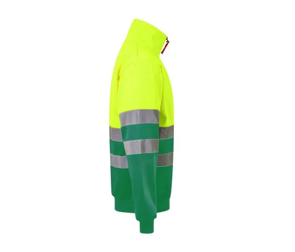 VELILLA V5701 - Sweat Col Zippe Bicolore Haute Visibilité