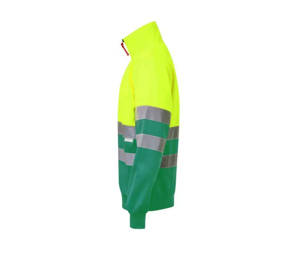 VELILLA V5701 - Sweat Col Zippe Bicolore Haute Visibilité