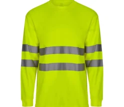 VELILLA V35614 - TEE-SHIRT ML EN COTON/POLYESTER HAUTE VISIBILITÉ