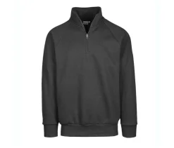 VESTI IT503 - Pull Zippé à Col Montant en Coton Mélangé