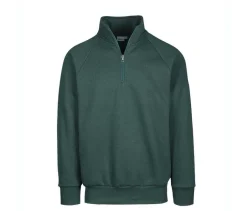 VESTI IT503 - Pull Zippé à Col Montant en Coton Mélangé