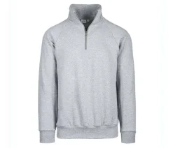 VESTI IT503 - Pull Zippé à Col Montant en Coton Mélangé