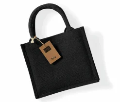 Westford mill WM412 - Petit Sac en Toile de Jute - poignées en coton - dimensions 26x22x14cm
