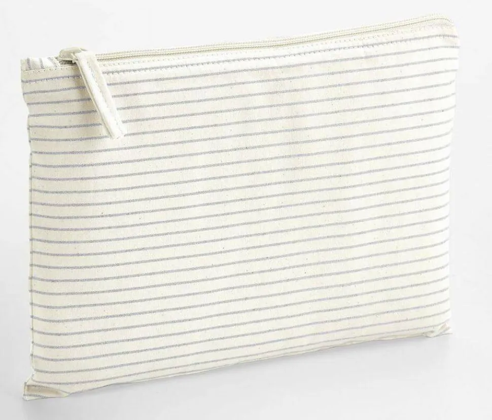 WESTFORD MILL WM253 - Pochette Accessoire en Coton Bio Rayé Élégant