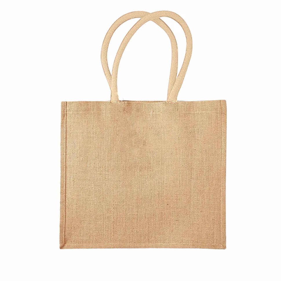 Westford mill WM413 - Sac Cabas Midi en Jute avec Poignées en Coton