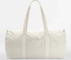WESTFORD MILL WM258 - Sac Cylindrique en Coton Bio Rayé Élégant