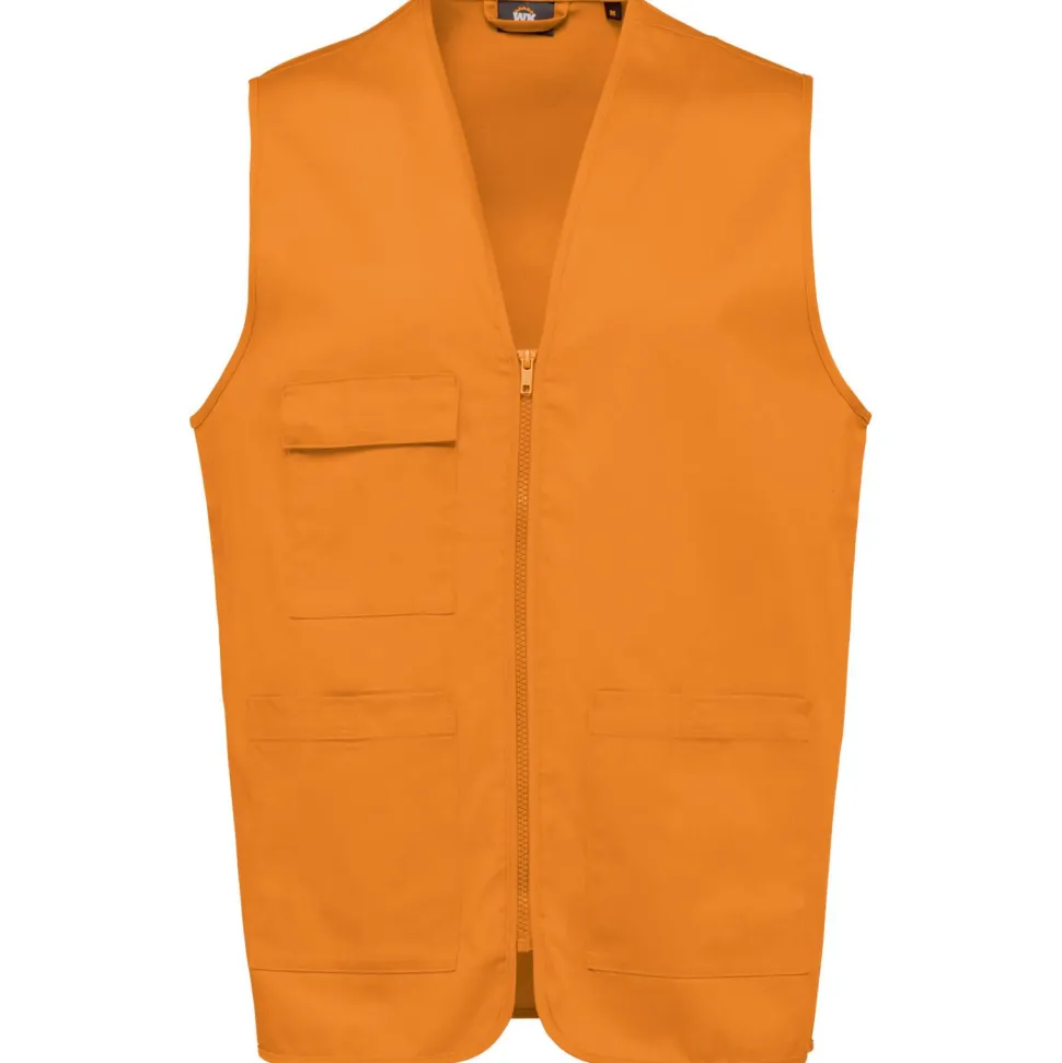 WK. Designed To Work WK608 - Gilet polycoton multipoches unisexe