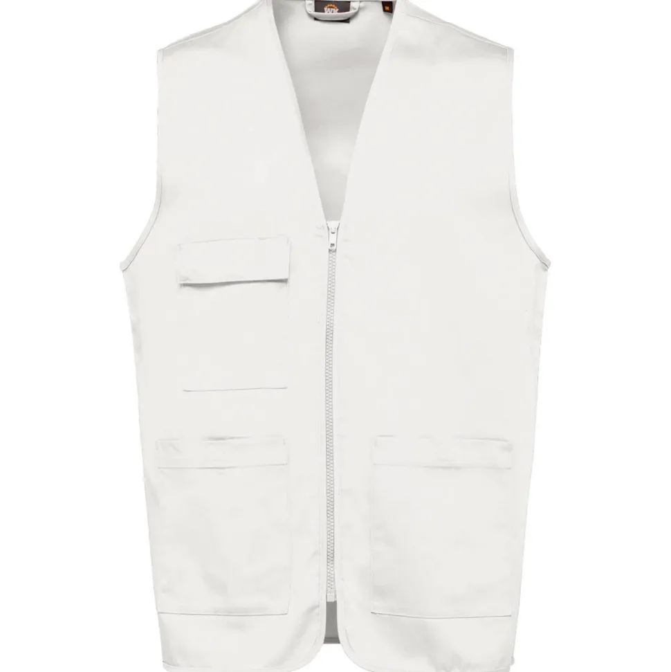 WK. Designed To Work WK608 - Gilet polycoton multipoches unisexe