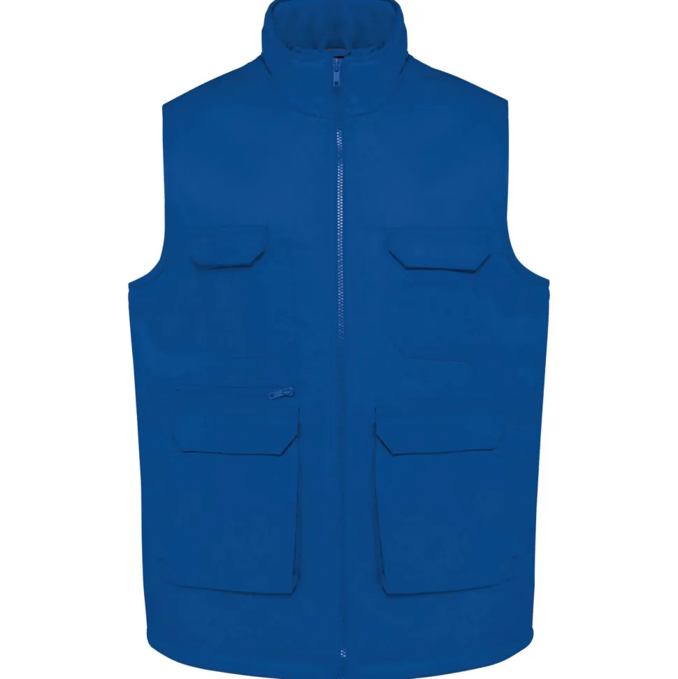 WK. Designed To Work WK607 - Gilet polycoton multipoches rembourré unisexe