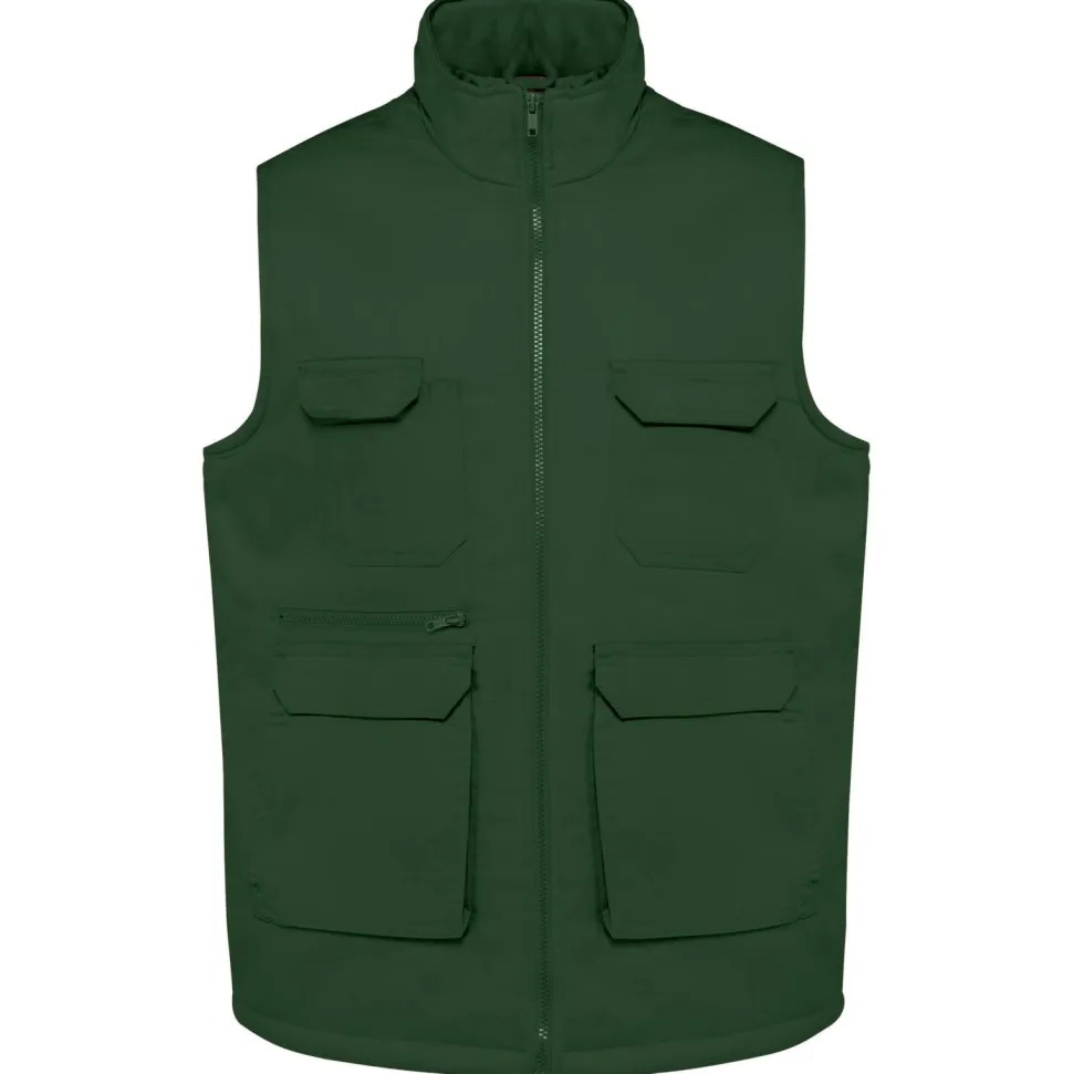 WK. Designed To Work WK607 - Gilet polycoton multipoches rembourré unisexe