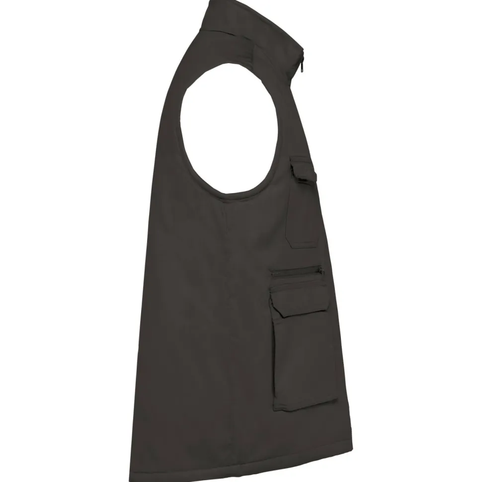WK. Designed To Work WK607 - Gilet polycoton multipoches rembourré unisexe
