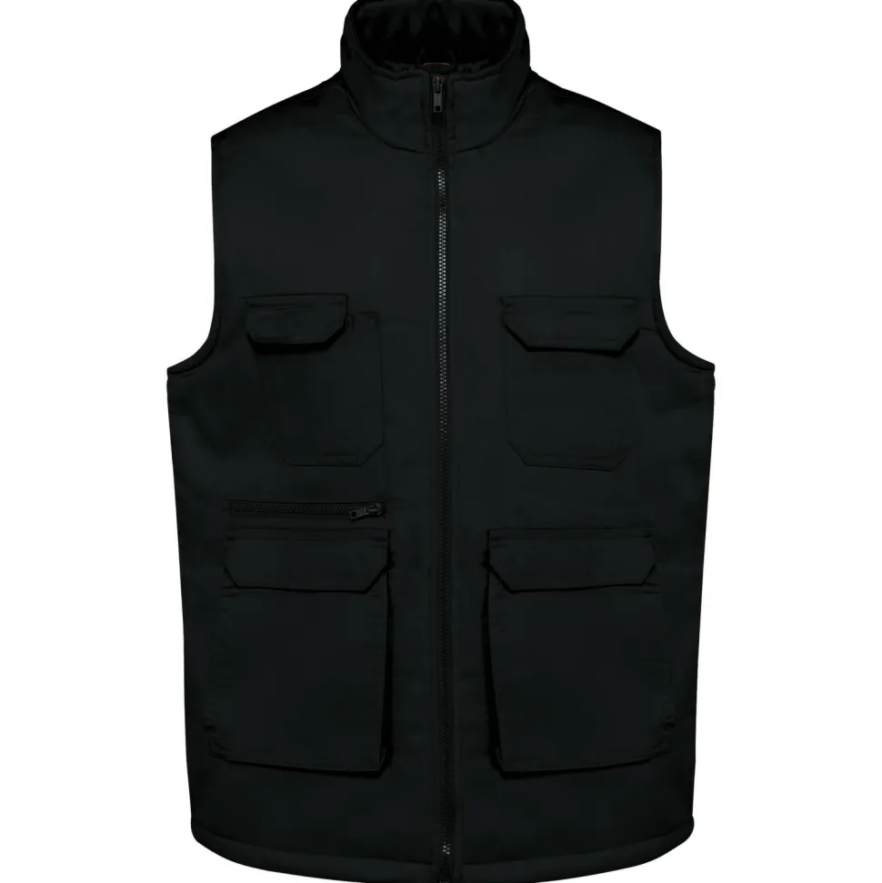 WK. Designed To Work WK607 - Gilet polycoton multipoches rembourré unisexe