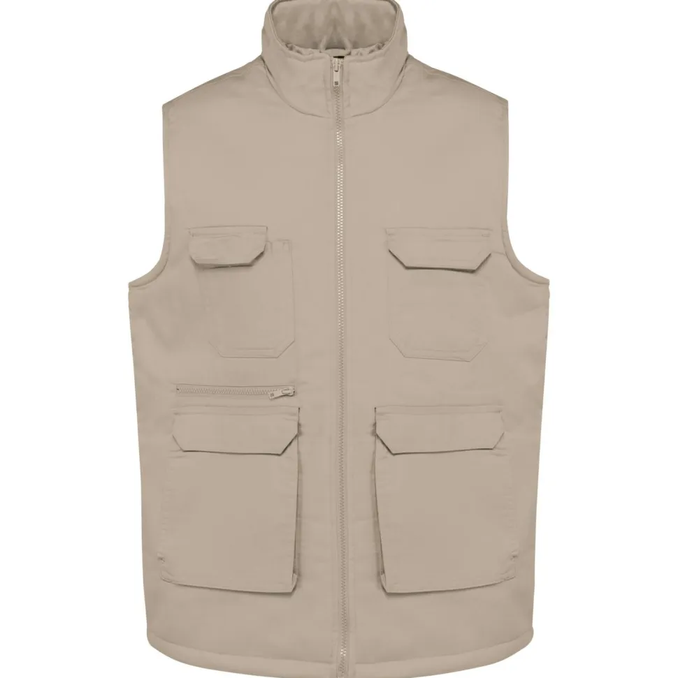 WK. Designed To Work WK607 - Gilet polycoton multipoches rembourré unisexe