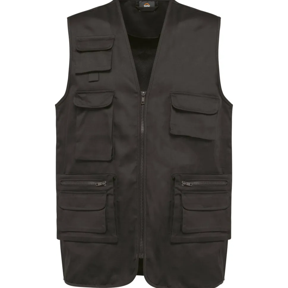 WK. Designed To Work WK609 - Gilet polycoton multipoches doublé unisexe