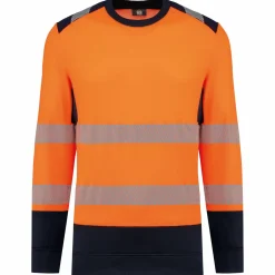 WK. Designed To Work WK420 - Sweat-shirt de sécurité recyclé col rond unisexe