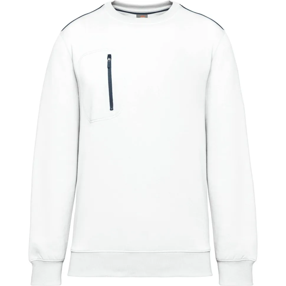 WK. Designed To Work WK403 - Sweat-shirt DayToDay zip poche contrasté unisexe