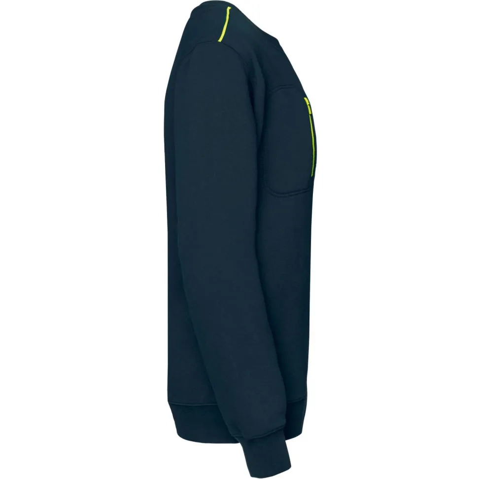 WK. Designed To Work WK403 - Sweat-shirt DayToDay zip poche contrasté unisexe