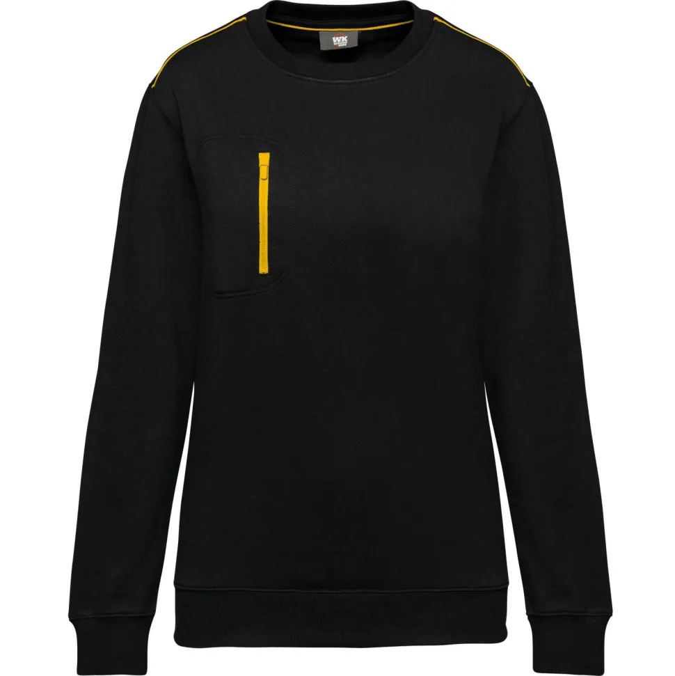 WK. Designed To Work WK403 - Sweat-shirt DayToDay zip poche contrasté unisexe