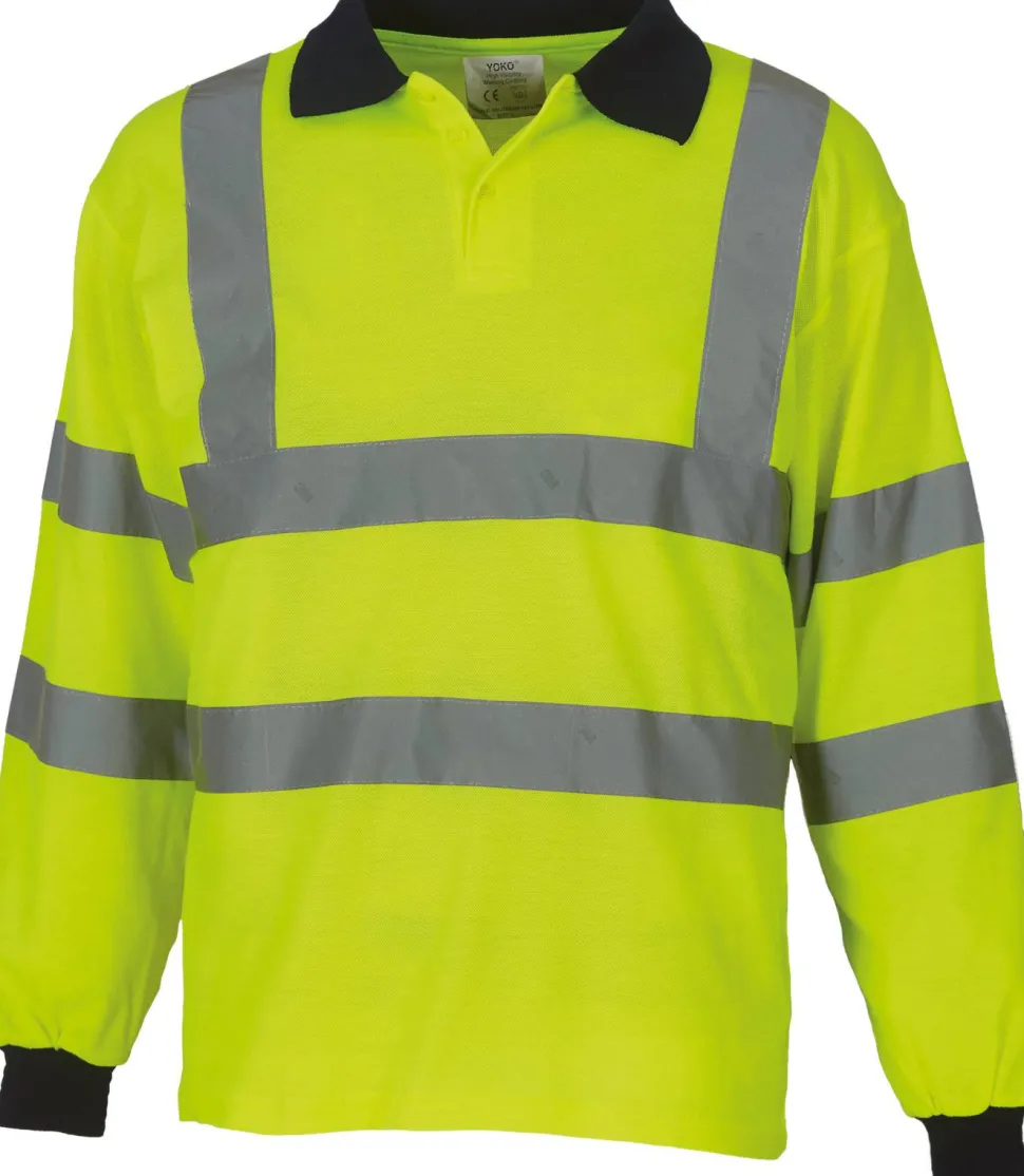 Yoko YHVJ310 - POLO MANCHES LONGUES HAUTE VISIBILITÉ