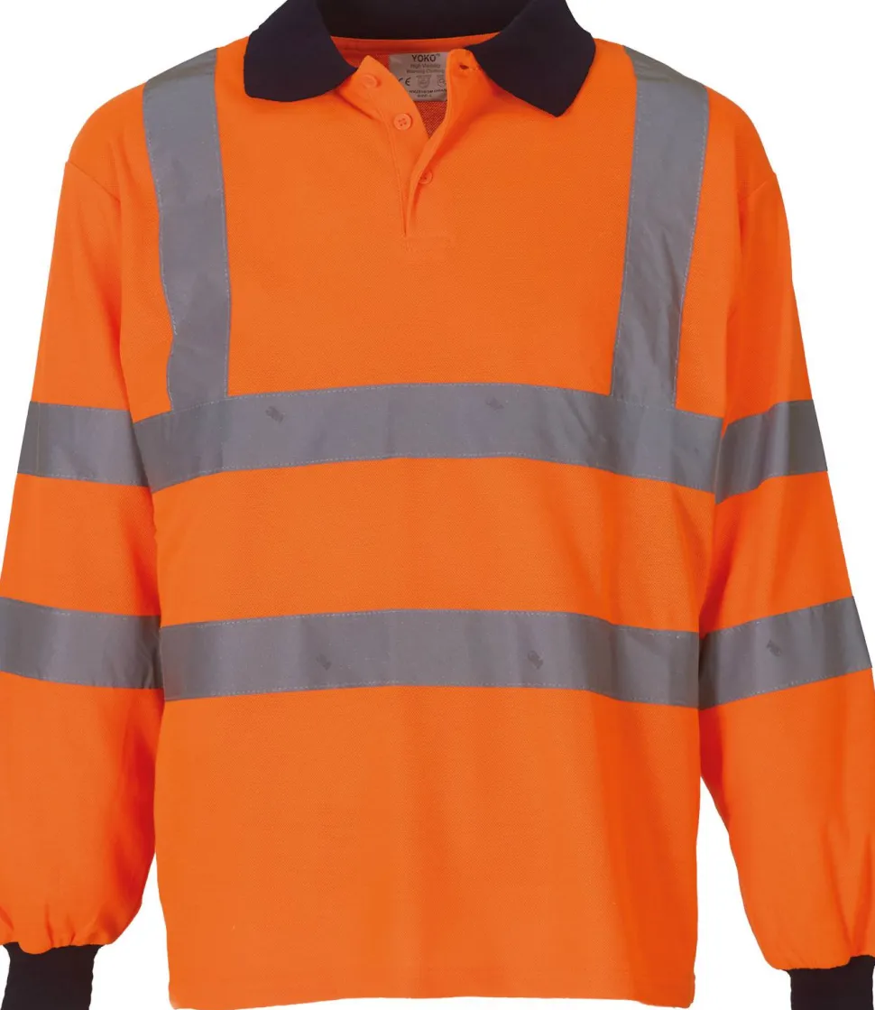Yoko YHVJ310 - POLO MANCHES LONGUES HAUTE VISIBILITÉ