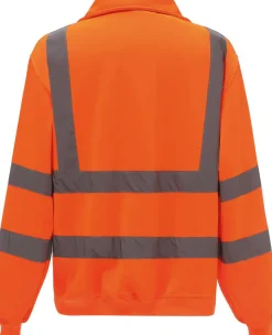 Yoko YHVK06 - Sweat-shirt 1/4 zip haute visibilité