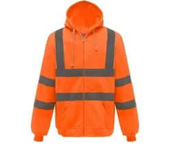 YOKO YKK07 - Sweat capuche zippé haute visibilité