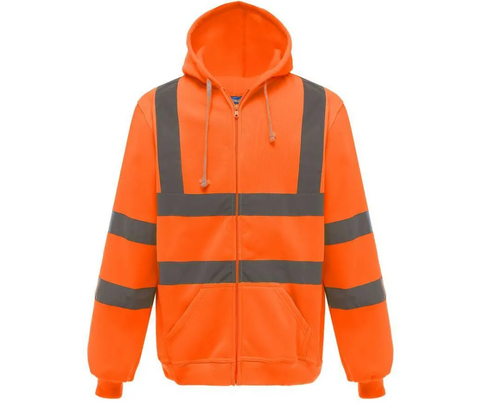 YOKO YKK07 - Sweat capuche zippé haute visibilité