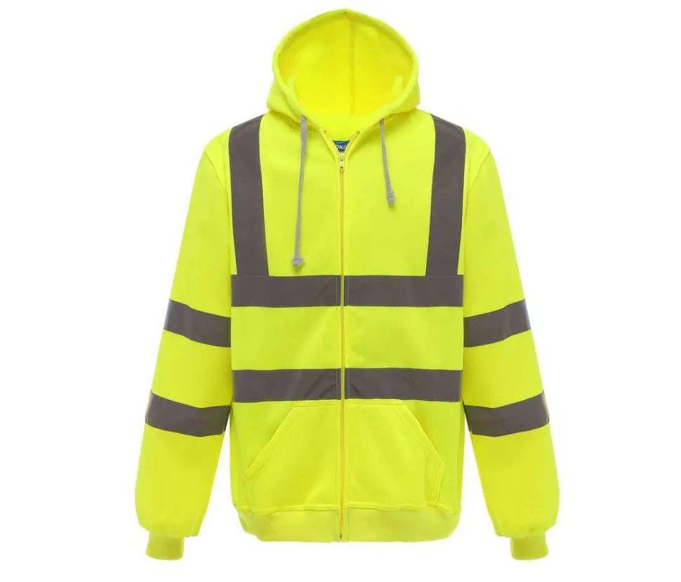 YOKO YKK07 - Sweat capuche zippé haute visibilité