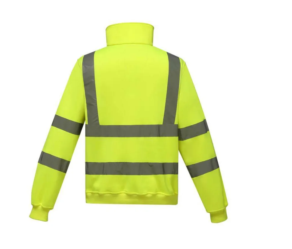 YOKO YKK06 - Sweat col zippé haute visibilité