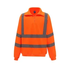 YOKO YKK06 - Sweat col zippé haute visibilité