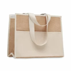 CAMPO DE GELI Sac shopping en toile et jute - GiftRetail MO6160