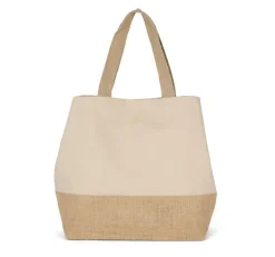 Kimood KI0235 - Sac shopping en toiles de coton & jute